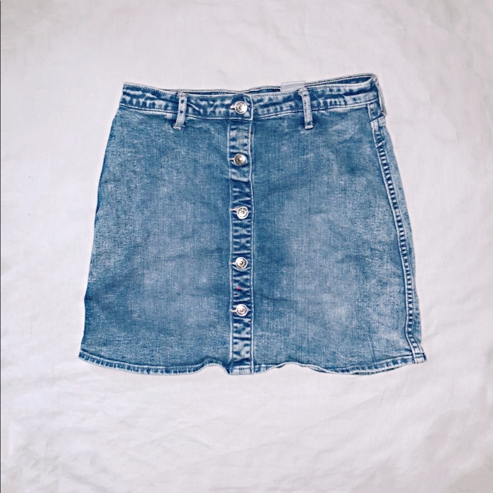 Button Up Jean Mini Skirt!